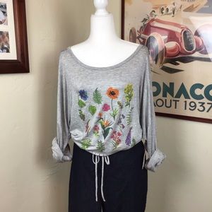Free Kisses Long Sleeve Blouson Plus Size Top